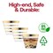 Clear with Gold Stripes Round Disposable Plastic Party Cups - 9 oz. (240 Cups)